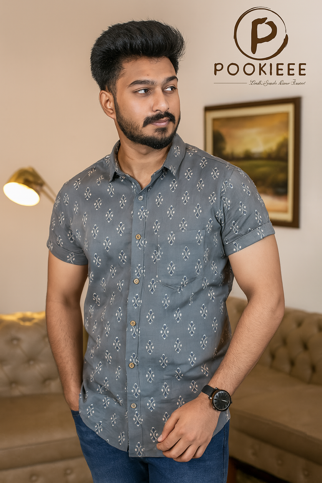 Men’s Cotton Half-Sleeve Shirt